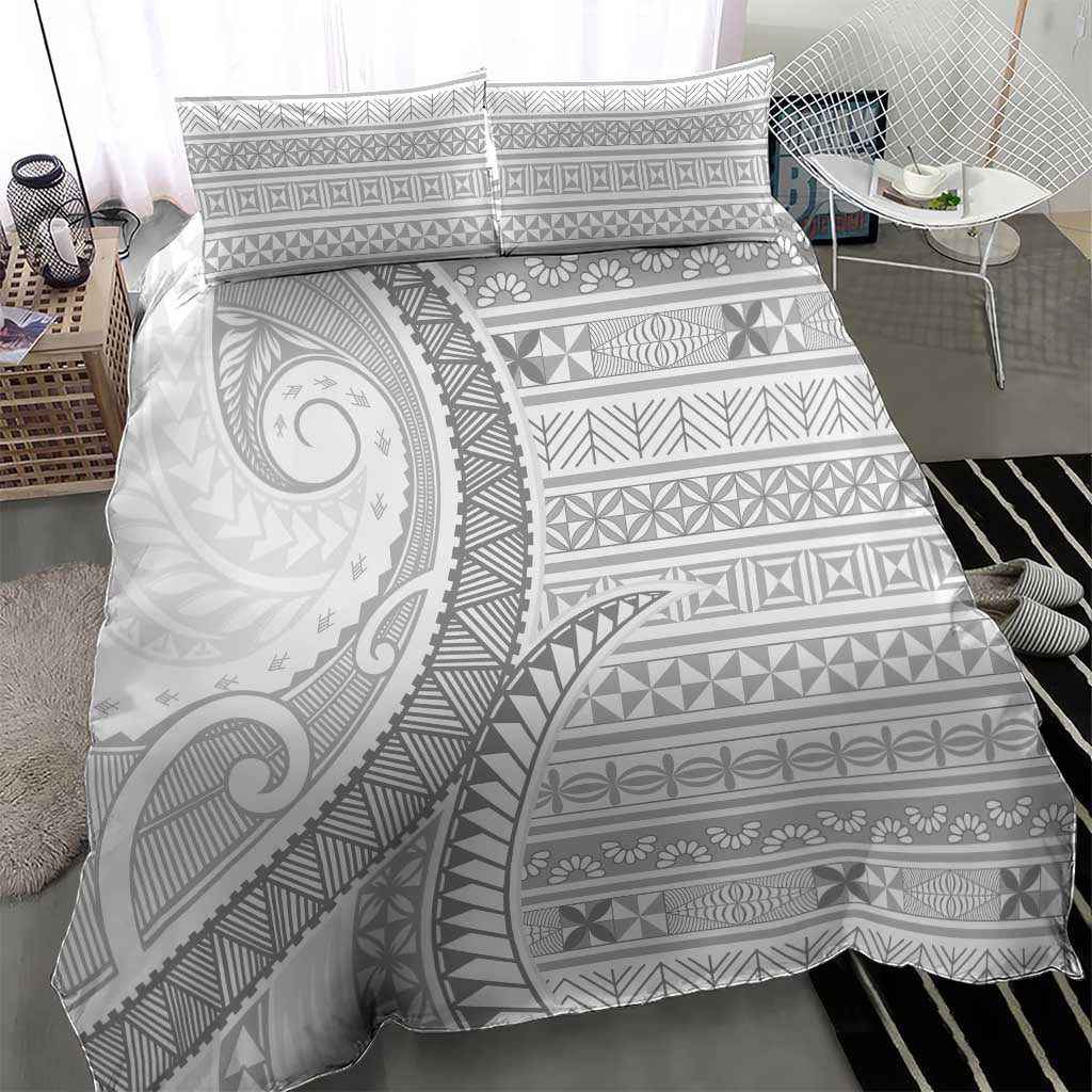 Tokelau White Sunday Bedding Set Lotu Tamaiti Ngatu Tokelau Feletoa Manulua LT9 - Polynesian Pride