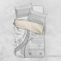 Tokelau White Sunday Bedding Set Lotu Tamaiti Ngatu Tokelau Feletoa Manulua LT9 US Twin 172cm x 218cm White - Polynesian Pride