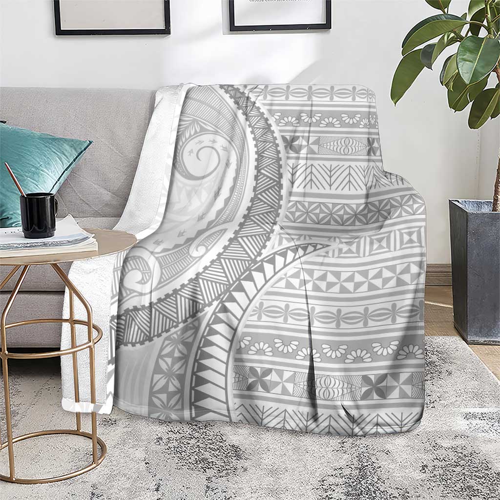 Tokelau White Sunday Blanket Lotu Tamaiti Ngatu Tokelau Feletoa Manulua LT9 - Polynesian Pride