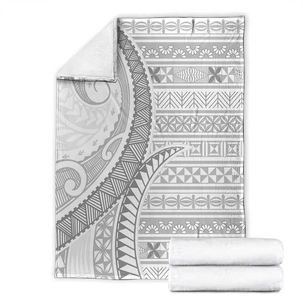 Tokelau White Sunday Blanket Lotu Tamaiti Ngatu Tokelau Feletoa Manulua LT9 - Polynesian Pride