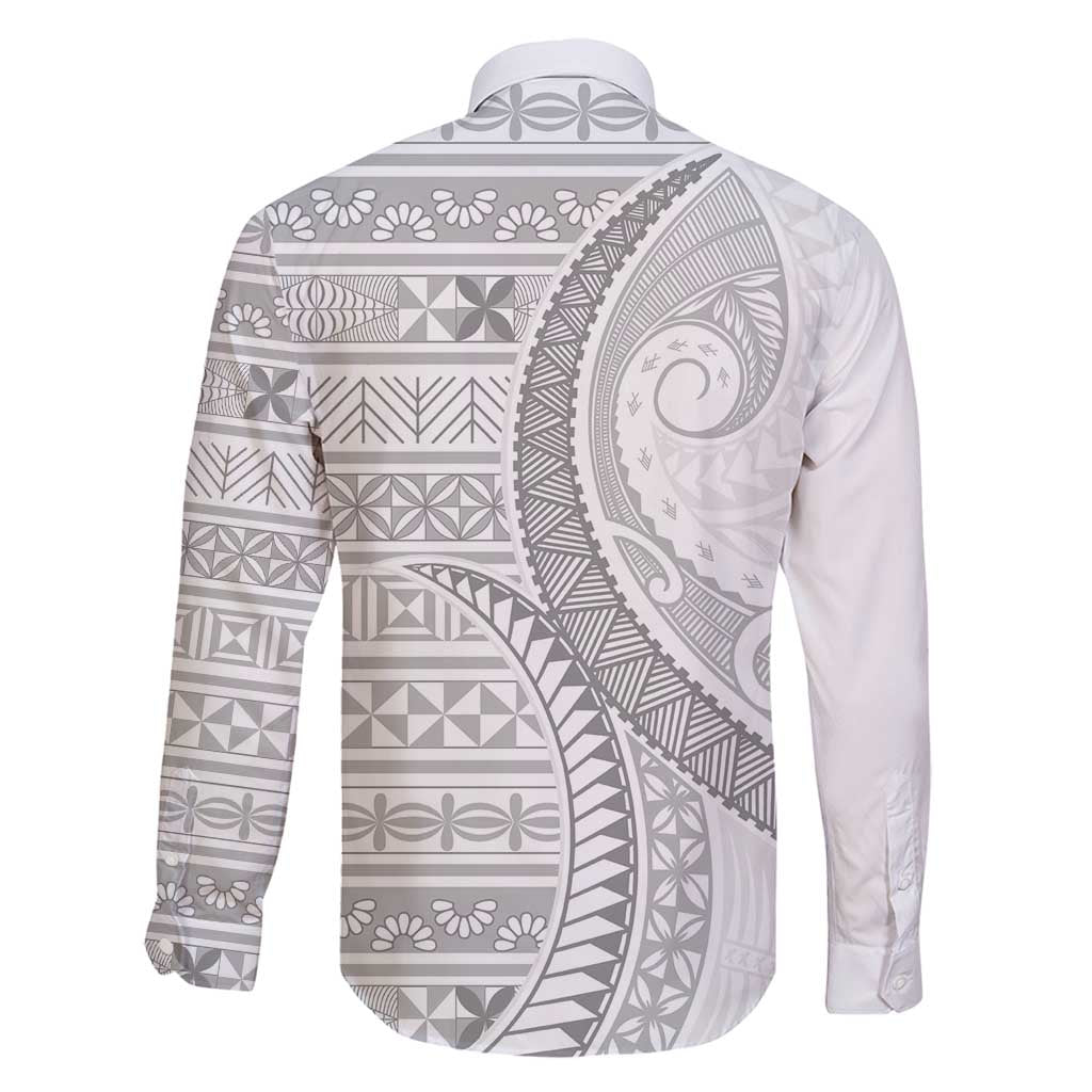 Tokelau White Sunday Family Matching Puletasi and Hawaiian Shirt Lotu Tamaiti Ngatu Tokelau Feletoa Manulua LT9 - Polynesian Pride