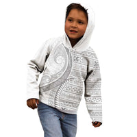 Tokelau White Sunday Kid Hoodie Lotu Tamaiti Ngatu Tokelau Feletoa Manulua LT9 - Polynesian Pride