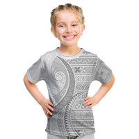 Tokelau White Sunday Kid T Shirt Lotu Tamaiti Ngatu Tokelau Feletoa Manulua LT9 White - Polynesian Pride