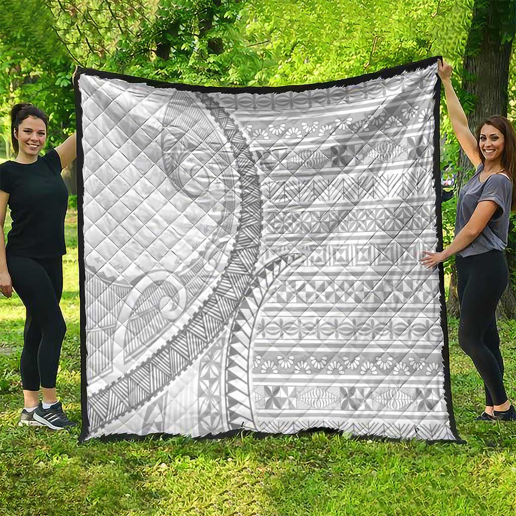 Tokelau White Sunday Quilt Lotu Tamaiti Ngatu Tokelau Feletoa Manulua LT9 - Polynesian Pride