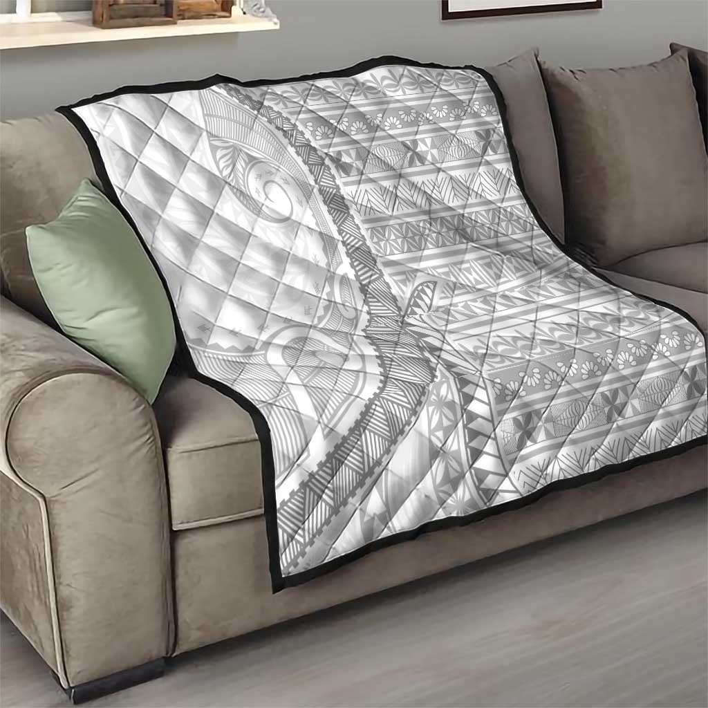 Tokelau White Sunday Quilt Lotu Tamaiti Ngatu Tokelau Feletoa Manulua LT9 - Polynesian Pride