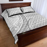 Tokelau White Sunday Quilt Bed Set Lotu Tamaiti Ngatu Tokelau Feletoa Manulua LT9 - Polynesian Pride