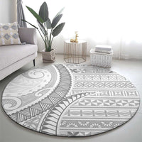 Tokelau White Sunday Round Carpet Lotu Tamaiti Ngatu Tokelau Feletoa Manulua LT9 - Polynesian Pride