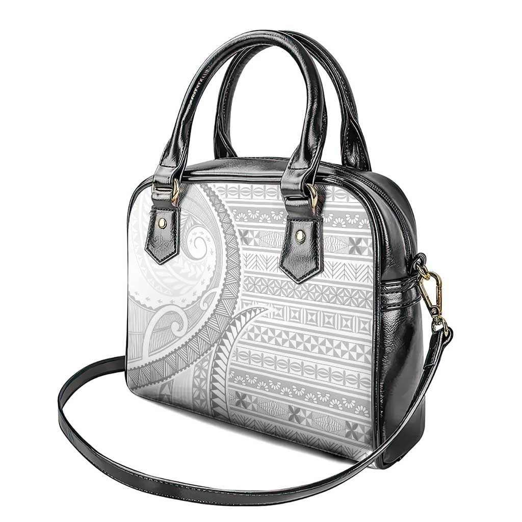 Tokelau White Sunday Shoulder Handbag Lotu Tamaiti Ngatu Tokelau Feletoa Manulua LT9 - Polynesian Pride