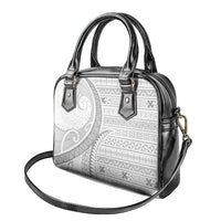 Tokelau White Sunday Shoulder Handbag Lotu Tamaiti Ngatu Tokelau Feletoa Manulua LT9 - Polynesian Pride