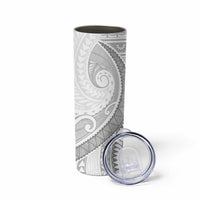 Tokelau White Sunday Skinny Tumbler Lotu Tamaiti Ngatu Tokelau Feletoa Manulua LT9 - Polynesian Pride