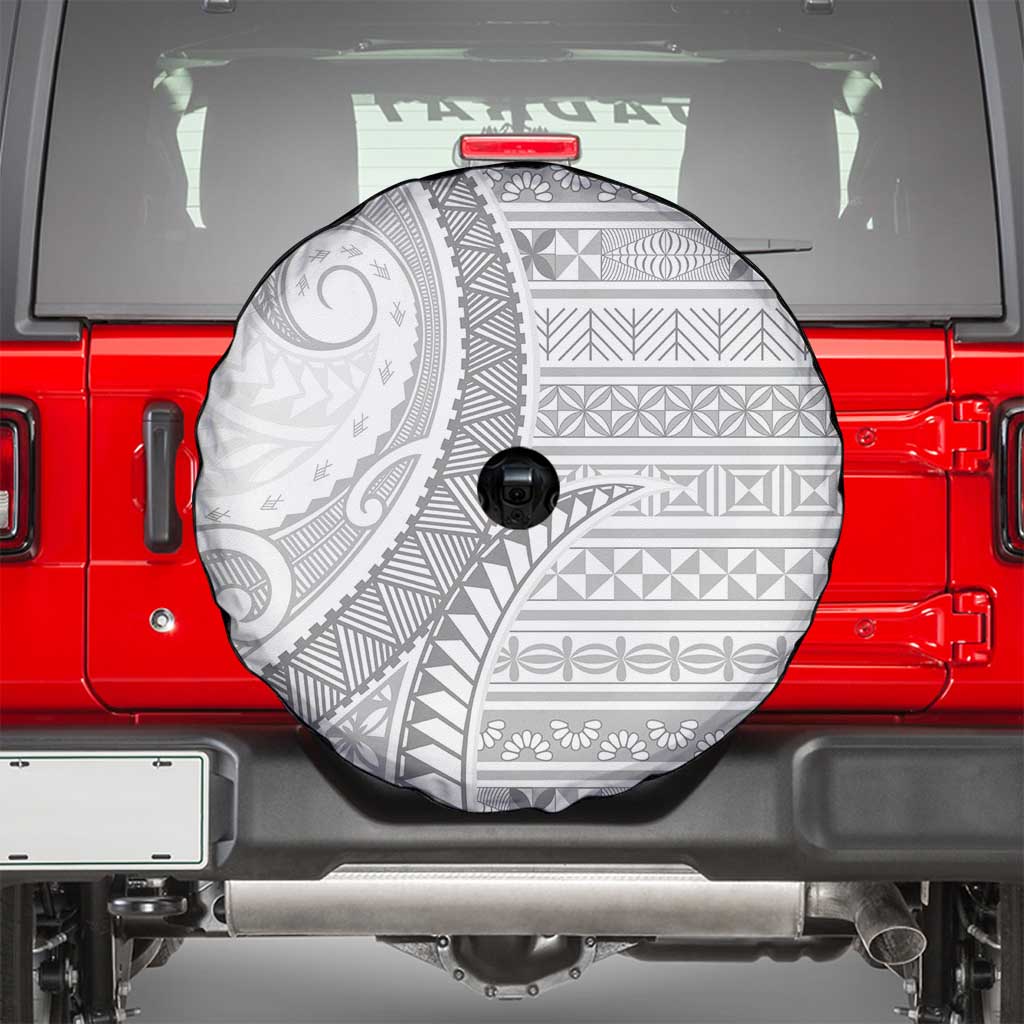 Tokelau White Sunday Spare Tire Cover Lotu Tamaiti Ngatu Tokelau Feletoa Manulua LT9 - Polynesian Pride