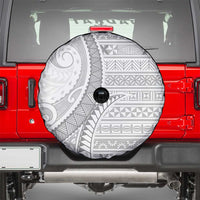 Tokelau White Sunday Spare Tire Cover Lotu Tamaiti Ngatu Tokelau Feletoa Manulua LT9 - Polynesian Pride