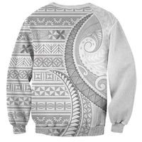 Tokelau White Sunday Sweatshirt Lotu Tamaiti Ngatu Tokelau Feletoa Manulua LT9 - Polynesian Pride