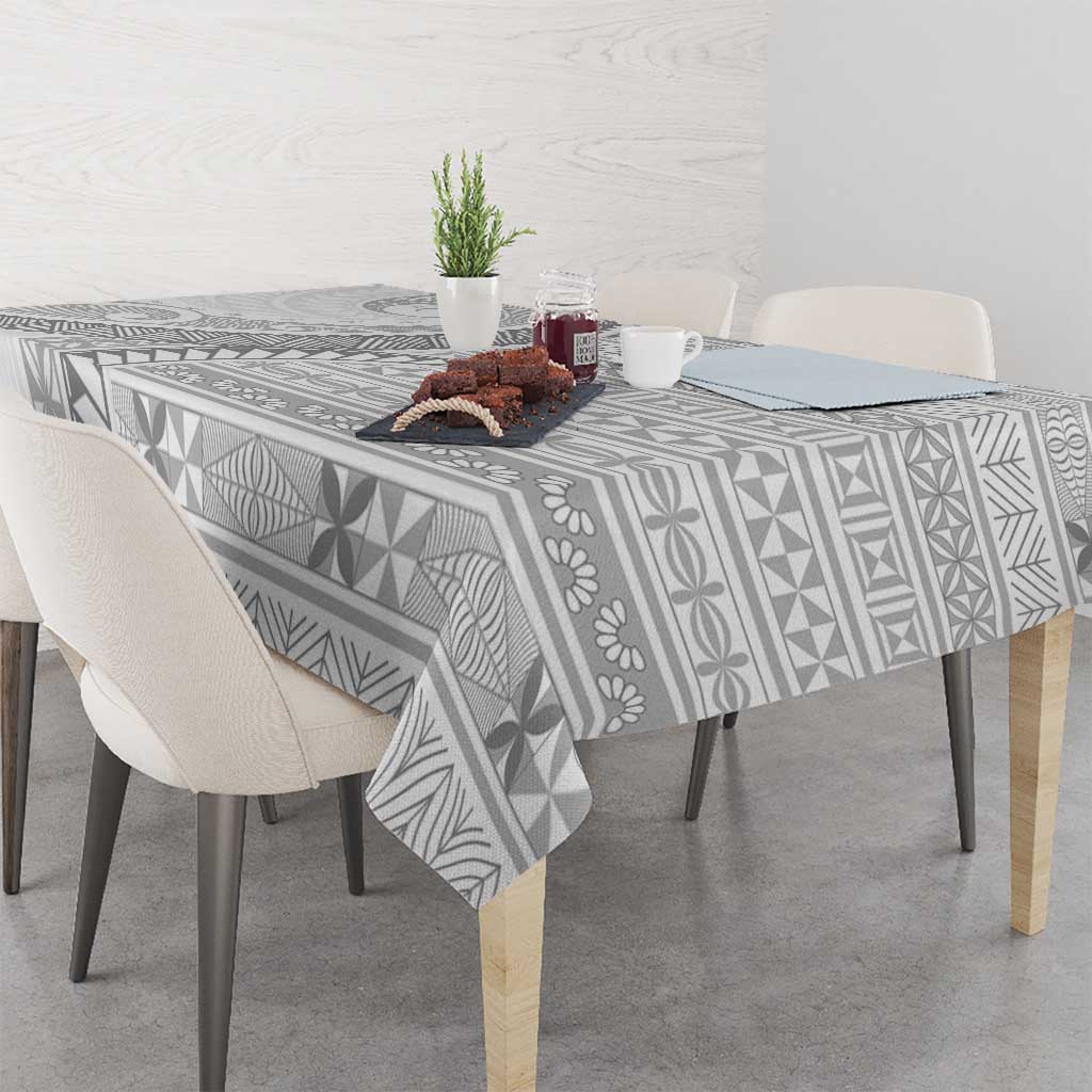 Tokelau White Sunday Tablecloth Lotu Tamaiti Ngatu Tokelau Feletoa Manulua LT9 - Polynesian Pride