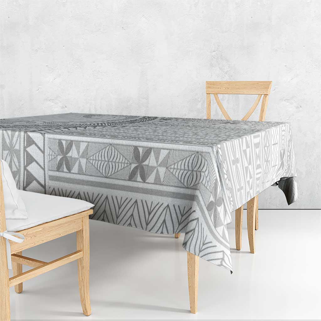 Tokelau White Sunday Tablecloth Lotu Tamaiti Ngatu Tokelau Feletoa Manulua LT9 - Polynesian Pride