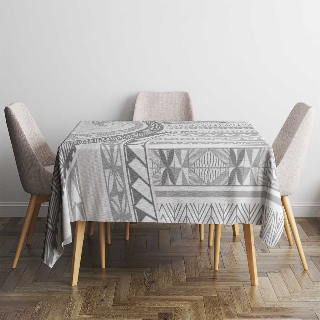 Tokelau White Sunday Tablecloth Lotu Tamaiti Ngatu Tokelau Feletoa Manulua LT9 - Polynesian Pride