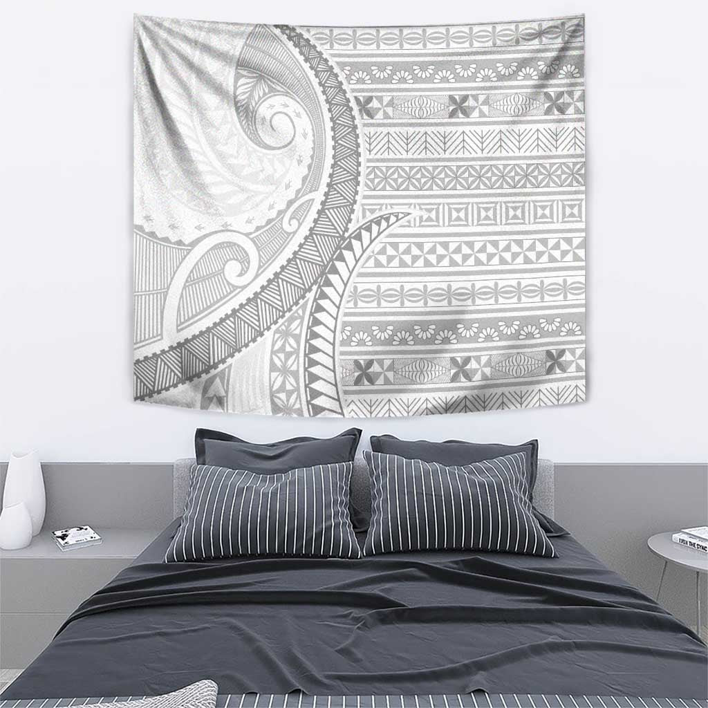 Tokelau White Sunday Tapestry Lotu Tamaiti Ngatu Tokelau Feletoa Manulua LT9 - Polynesian Pride
