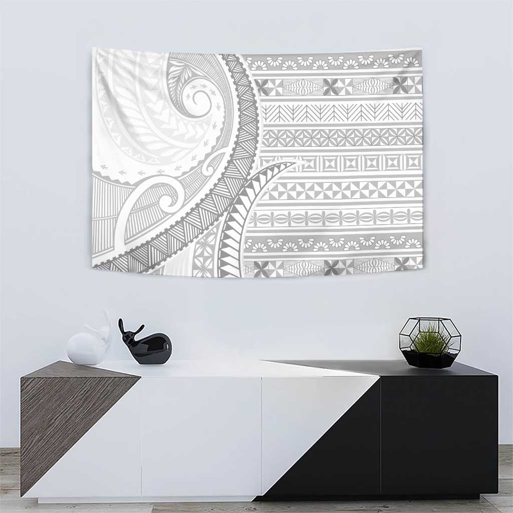 Tokelau White Sunday Tapestry Lotu Tamaiti Ngatu Tokelau Feletoa Manulua LT9 - Polynesian Pride