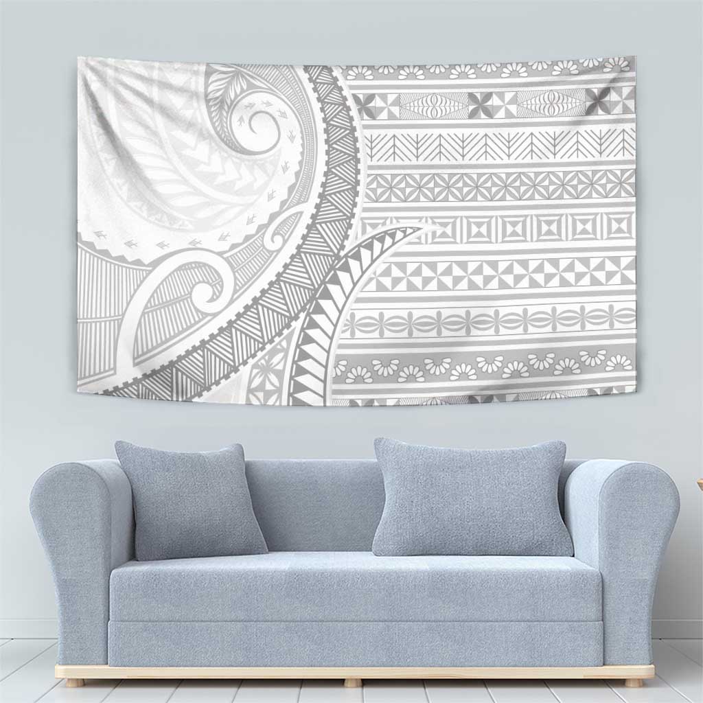 Tokelau White Sunday Tapestry Lotu Tamaiti Ngatu Tokelau Feletoa Manulua LT9 - Polynesian Pride
