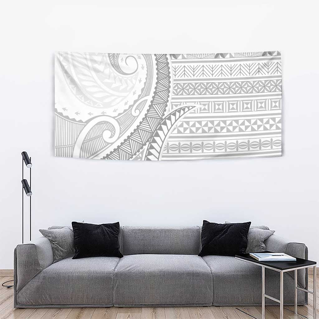 Tokelau White Sunday Tapestry Lotu Tamaiti Ngatu Tokelau Feletoa Manulua LT9 - Polynesian Pride