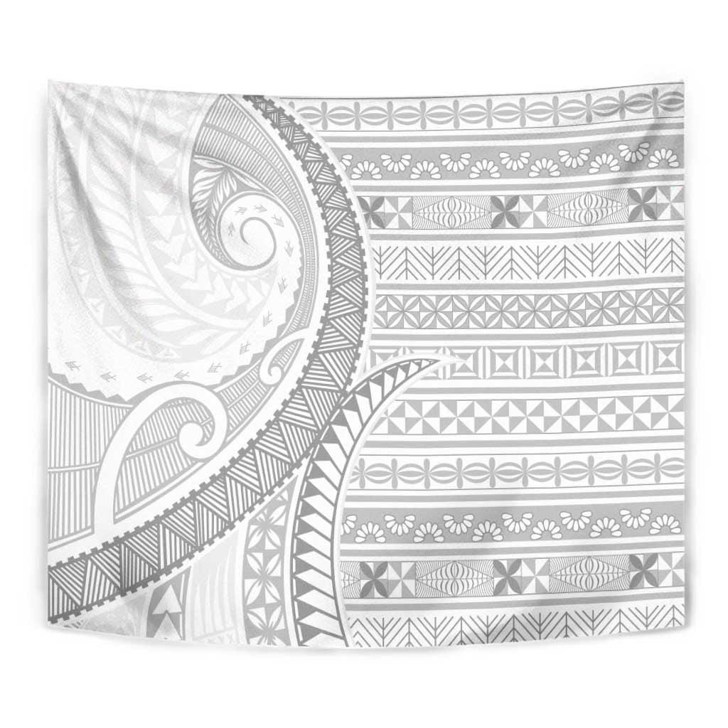 Tokelau White Sunday Tapestry Lotu Tamaiti Ngatu Tokelau Feletoa Manulua LT9 - Polynesian Pride