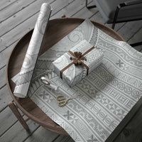 Tokelau White Sunday Wrapping Paper Lotu Tamaiti Ngatu Tokelau Feletoa Manulua LT9 - Polynesian Pride