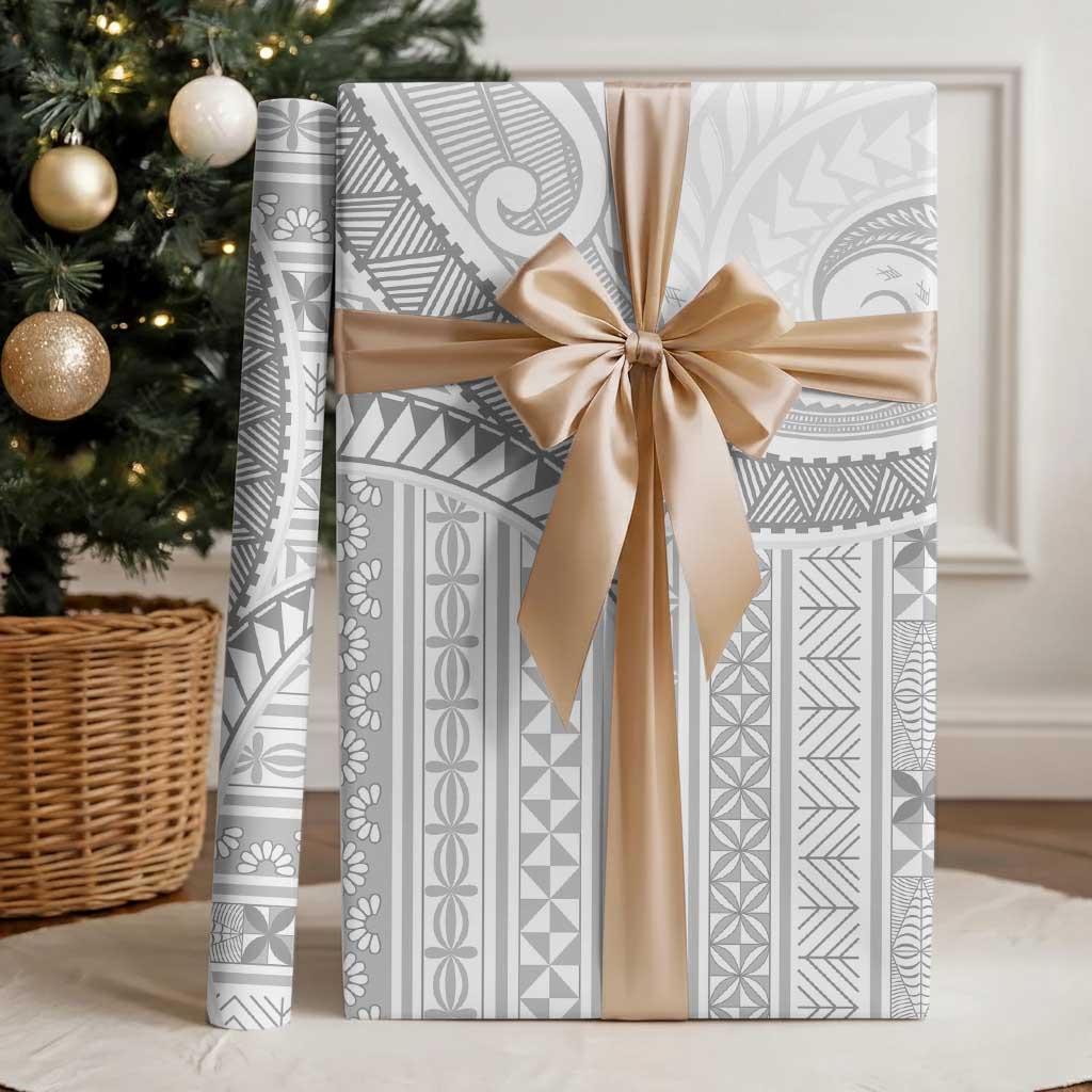 Tokelau White Sunday Wrapping Paper Lotu Tamaiti Ngatu Tokelau Feletoa Manulua LT9 - Polynesian Pride