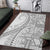 Tonga White Sunday Area Rug Lotu Tamaiti Ngatu Tribal - Polynesian Pride