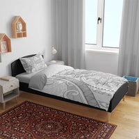 Tonga White Sunday Bedding Set Lotu Tamaiti Ngatu Tribal - Polynesian Pride
