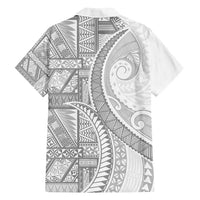 Tonga White Sunday Family Matching Summer Maxi Dress and Hawaiian Shirt Lotu Tamaiti Ngatu Tribal LT9 - Polynesian Pride