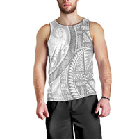 Tonga White Sunday Men Tank Top Lotu Tamaiti Ngatu Tribal - Polynesian Pride