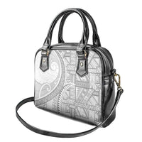 Tonga White Sunday Shoulder Handbag Lotu Tamaiti Ngatu Tribal - Polynesian Pride