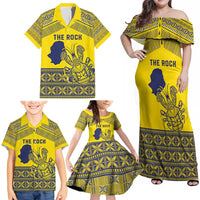 Niue Crab Personalised Family Matching Off Shoulder Maxi Dress and Hawaiian Shirt Niuean Hiapo Pattern LT9 - Polynesian Pride