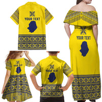 Niue Crab Personalised Family Matching Off Shoulder Maxi Dress and Hawaiian Shirt Niuean Hiapo Pattern LT9 - Polynesian Pride