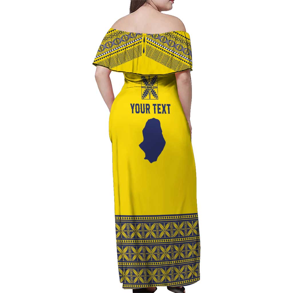 Niue Crab Personalised Family Matching Off Shoulder Maxi Dress and Hawaiian Shirt Niuean Hiapo Pattern LT9 - Polynesian Pride