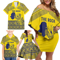 Niue Crab Personalised Family Matching Off Shoulder Short Dress and Hawaiian Shirt Niuean Hiapo Pattern LT9 - Polynesian Pride