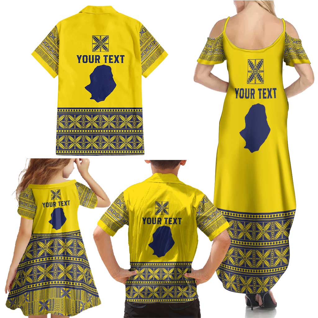 Niue Crab Personalised Family Matching Summer Maxi Dress and Hawaiian Shirt Niuean Hiapo Pattern LT9 - Polynesian Pride