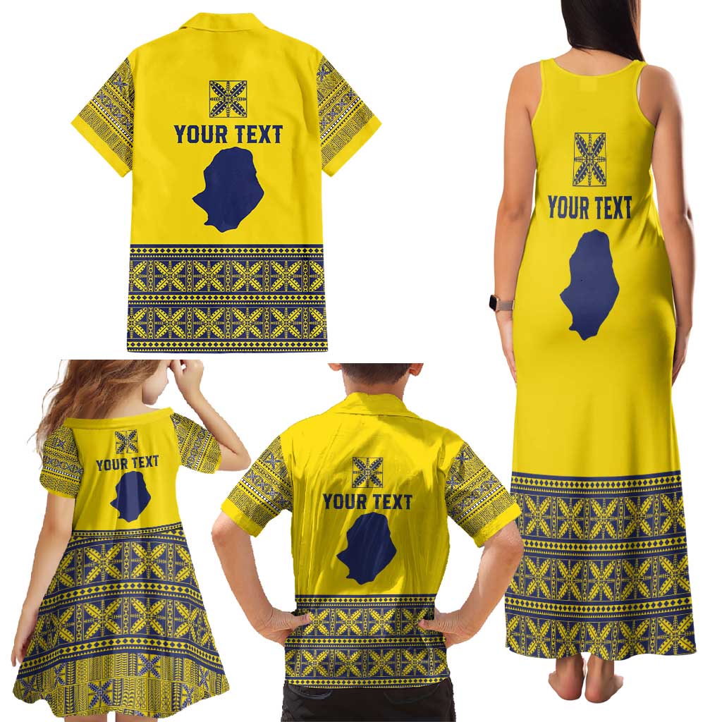 Niue Crab Personalised Family Matching Tank Maxi Dress and Hawaiian Shirt Niuean Hiapo Pattern LT9 - Polynesian Pride