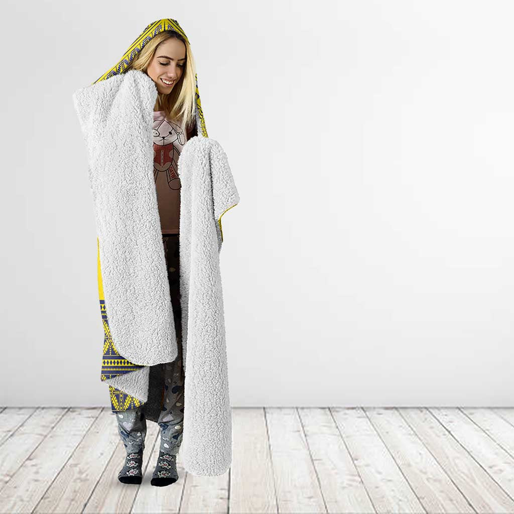 Niue Crab Personalised Hooded Blanket Niuean Hiapo Pattern - Polynesian Pride