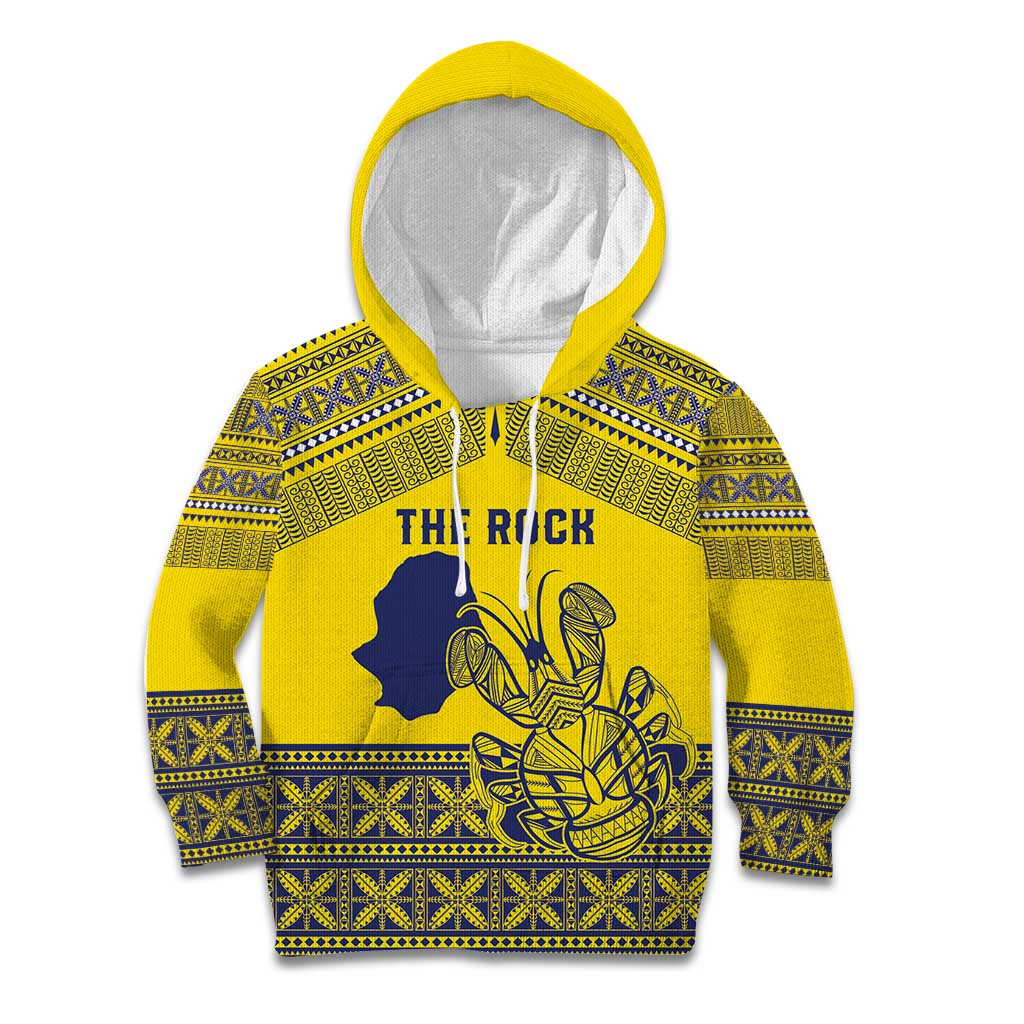 Niue Crab Personalised Kid Hoodie Niuean Hiapo Pattern LT9 Hoodie Gold - Polynesian Pride