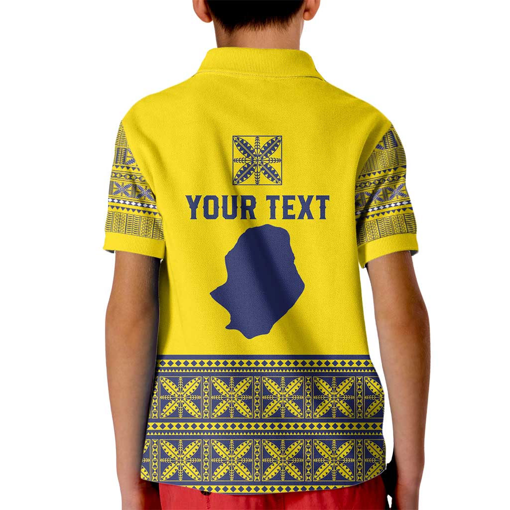 Niue Crab Personalised Kid Polo Shirt Niuean Hiapo Pattern LT9 - Polynesian Pride
