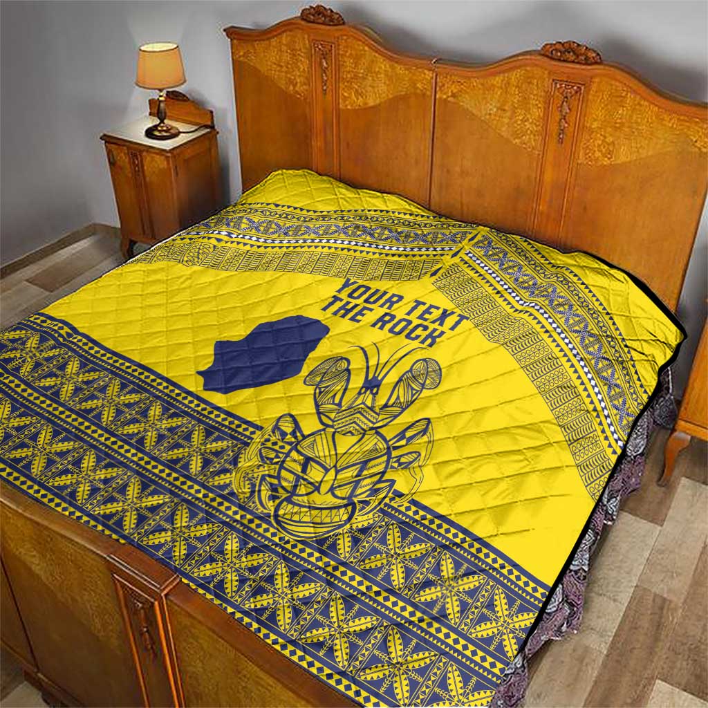 Niue Crab Personalised Quilt Niuean Hiapo Pattern - Polynesian Pride