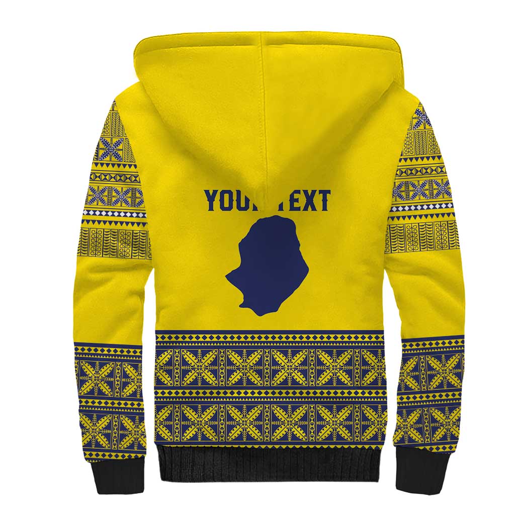 Niue Crab Personalised Sherpa Hoodie Niuean Hiapo Pattern LT9 - Polynesian Pride