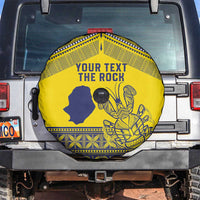 Niue Crab Personalised Spare Tire Cover Niuean Hiapo Pattern LT9 Gold - Polynesian Pride