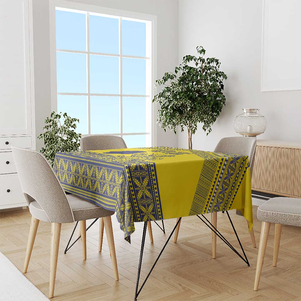 Niue Crab Personalised Tablecloth Niuean Hiapo Pattern - Polynesian Pride