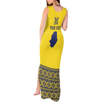 Niue Crab Personalised Tank Maxi Dress Niuean Hiapo Pattern LT9 - Polynesian Pride