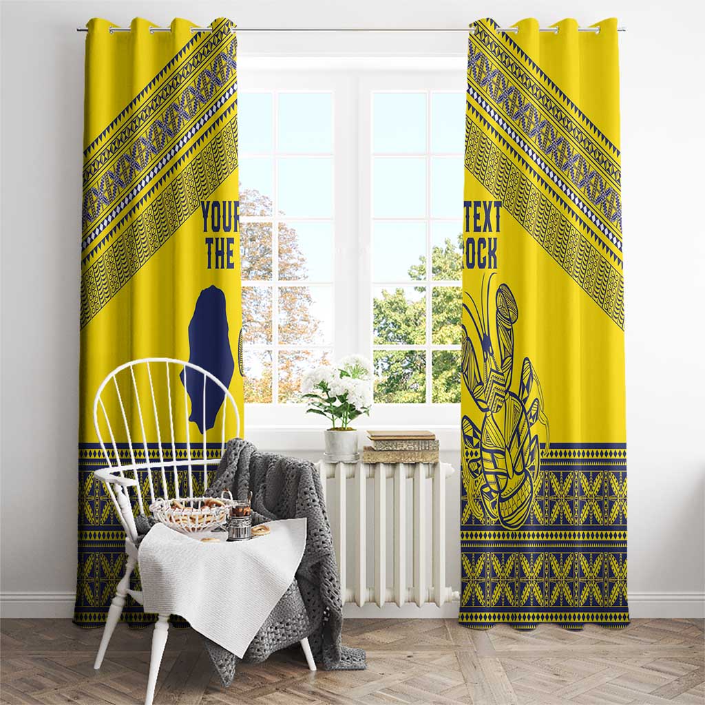 Niue Crab Personalised Window Curtain Niuean Hiapo Pattern - Polynesian Pride