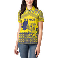 Niue Crab Personalised Women Polo Shirt Niuean Hiapo Pattern - Polynesian Pride