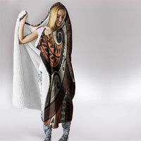 Vintage Samoa Siapo Mamanu Hooded Blanket Brown Samoan Tapa Motif - Polynesian Pride