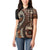 Vintage Samoa Siapo Mamanu Women Polo Shirt Brown Samoan Tapa Motif - Polynesian Pride